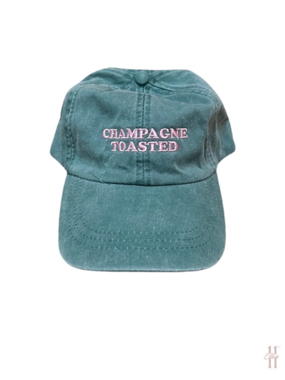 NEW Friday + Saturday Champagne Toasted Green Baseball Cap